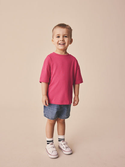 Pink Short Sleeve Plain T-Shirt (3mths-7yrs) - Size 3-6 Months (62-68cm)
