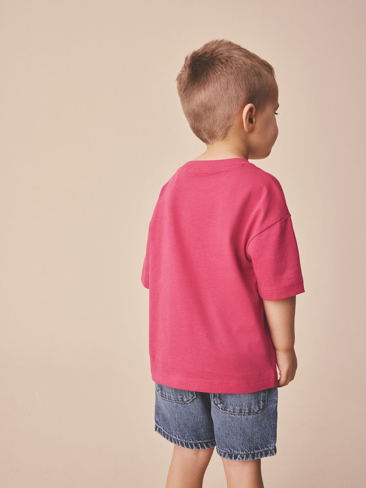 Pink Short Sleeve Plain T-Shirt (3mths-7yrs) - Size 3-6 Months (62-68cm)