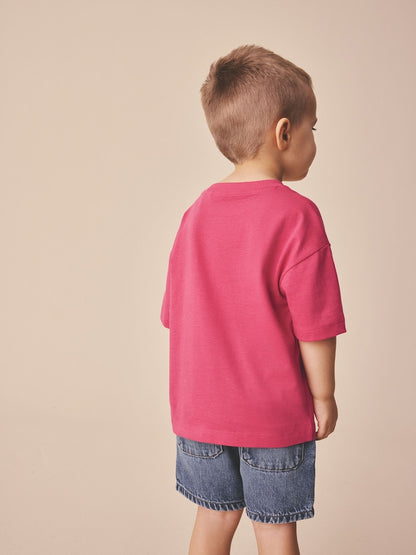 Pink Short Sleeve Plain T-Shirt (3mths-7yrs) - Size 3-6 Months (62-68cm)