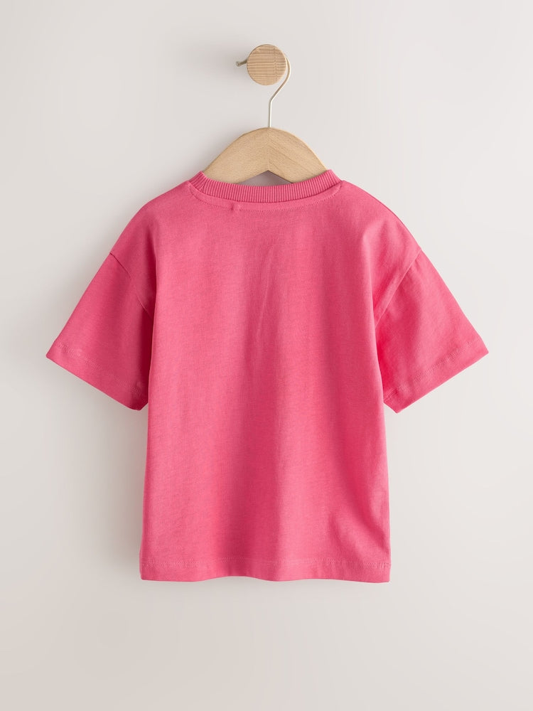 Pink Short Sleeve Plain T-Shirt (3mths-7yrs) - Size 3-6 Months (62-68cm)