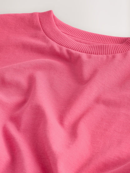 Pink Short Sleeve Plain T-Shirt (3mths-7yrs) - Size 3-6 Months (62-68cm)