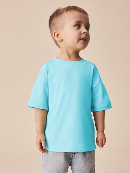 Bright Blue Short Sleeve Plain T-Shirt (3mths-7yrs) - Size 3-6 Months (62-68cm) - Bright Blue
