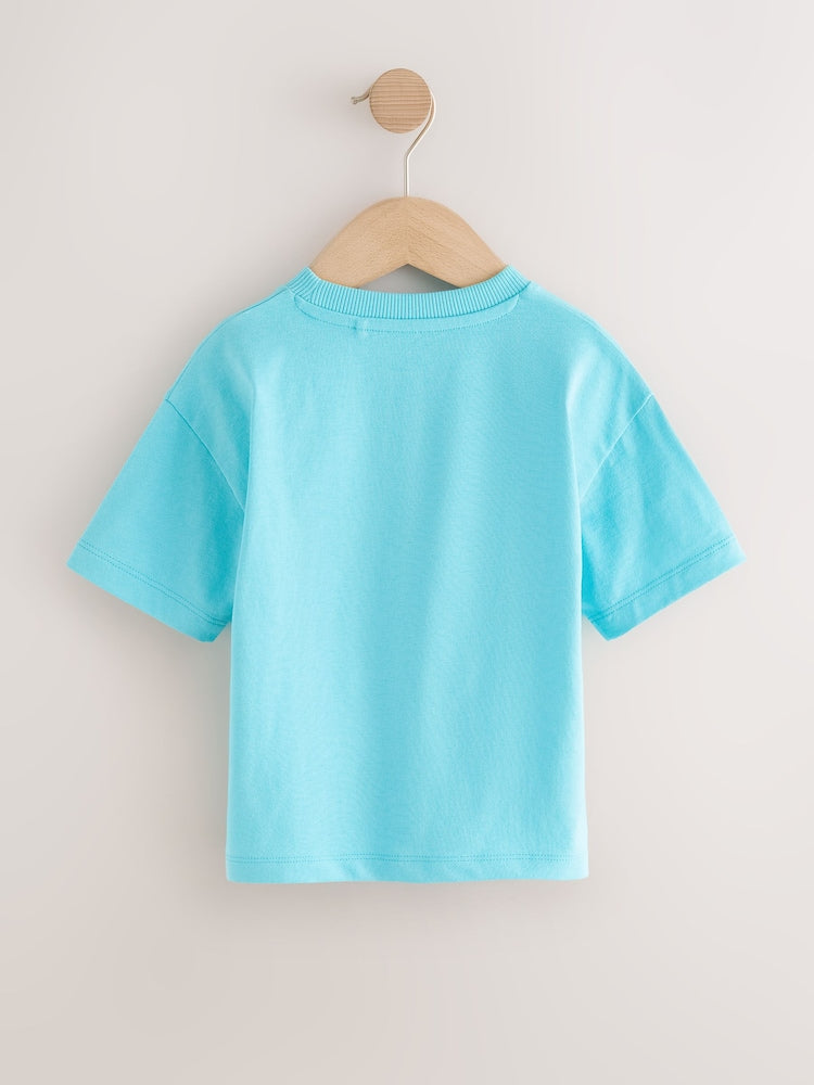 Bright Blue Short Sleeve Plain T-Shirt (3mths-7yrs) - Size 3-6 Months (62-68cm)
