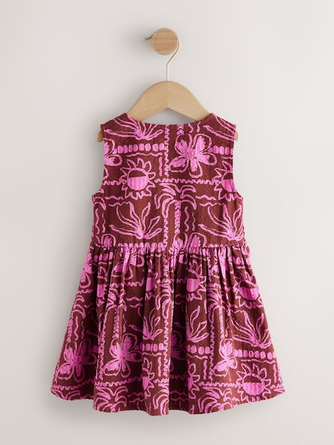 Chocolate/Purple Sleeveless Peplum Dress (3mths-8yrs)