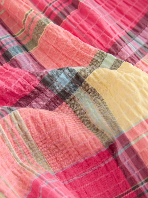 Multi Pink Check Sleeveless Peplum Dress (3mths-8yrs)