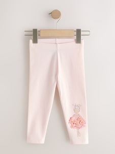 Oatmeal Cream Lace Trim Leggings (3mths-7yrs) - Size 3-6 Months (62-68cm)