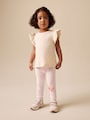 Pink Ballerina Embellished Leggings (3mths-7yrs) - Size 3-6 Months (62-68cm)