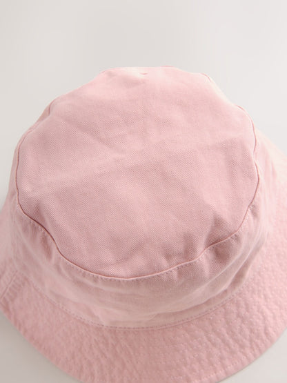 Pink Bucket Hat (3mths-16yrs) - Size 3-9 Months (62-74cm)