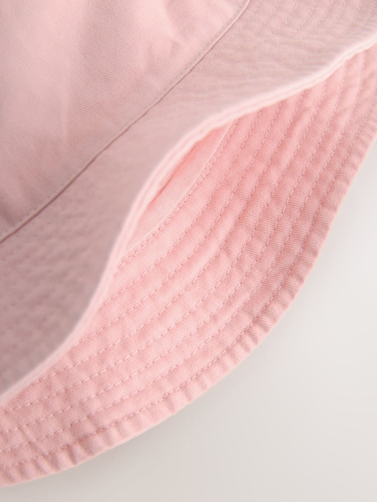 Pink Bucket Hat (3mths-16yrs) - Size 3-9 Months (62-74cm)
