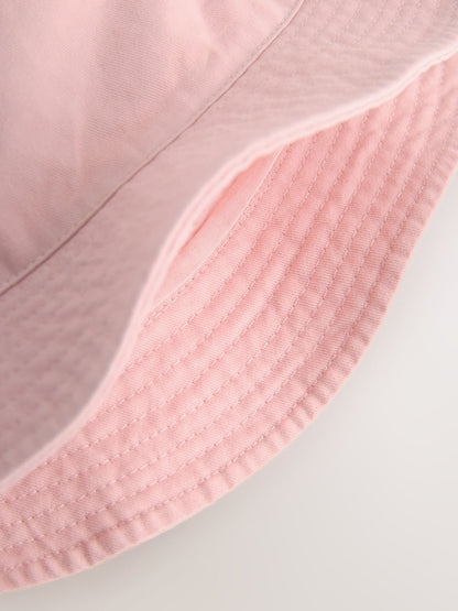 Pink Bucket Hat (3mths-16yrs) - Size 3-9 Months (62-74cm)
