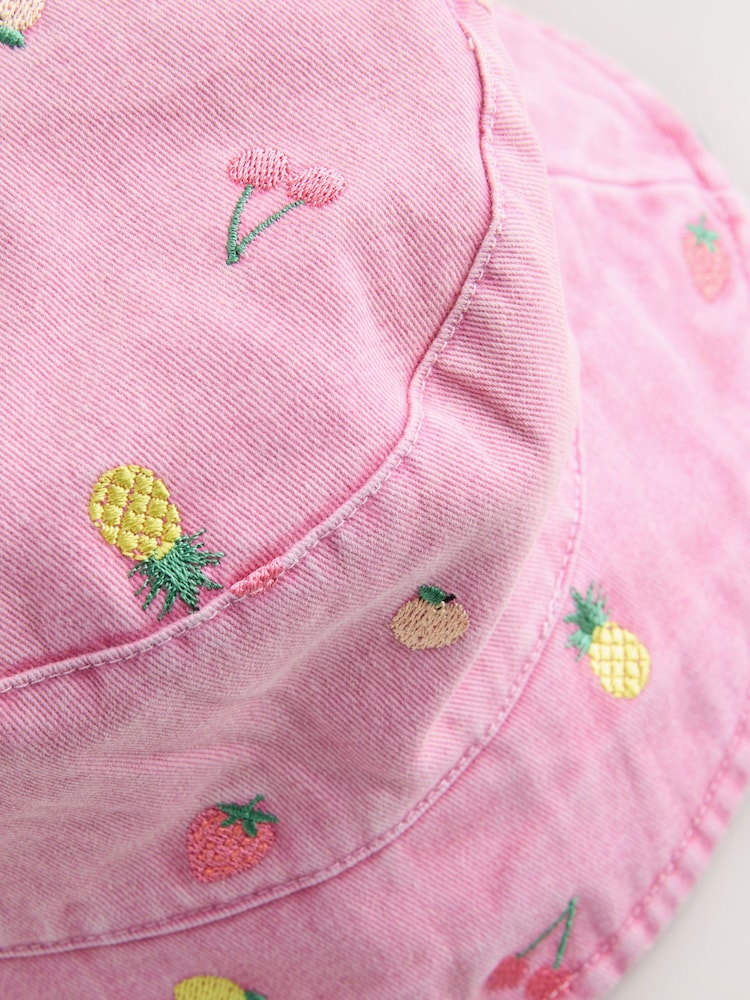 Pink Fruit Bucket Hat (3mths-16yrs)