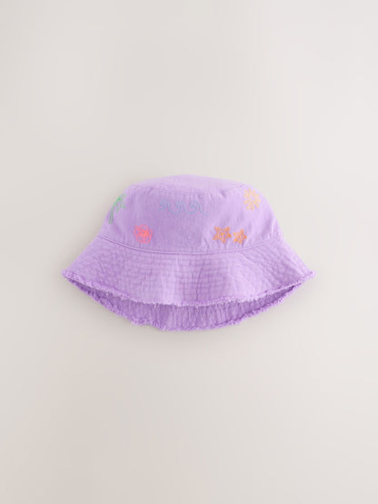 Lilac Purple Bucket Hat (3mths-16yrs) - 7-10 Years (122-140cm)