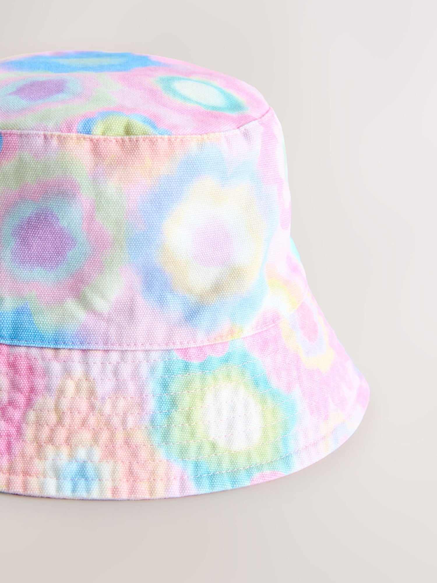 Pink/Purple Tie Dye Printed Bucket Hat (3mths-16yrs) - Size 3-9 Months (62-74cm)