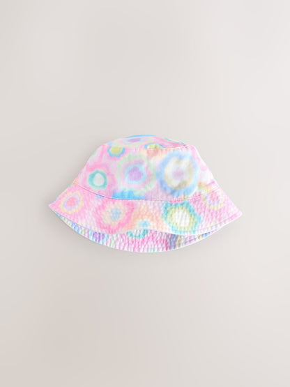 Pink/Purple Tie Dye Printed Bucket Hat (3mths-16yrs) - 10-11 Years (140-146cm)