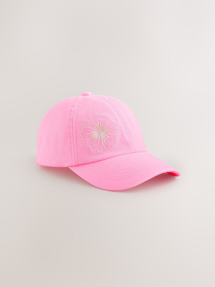 Fluro Pink Hibiscus Cap (1-16yrs) - Fluro Pink Hibiscus / 11-13 Years (146-158cm)