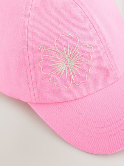 Fluro Pink Hibiscus Cap (1-16yrs)