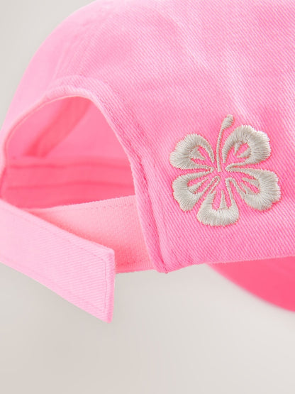 Fluro Pink Hibiscus Cap (1-16yrs)