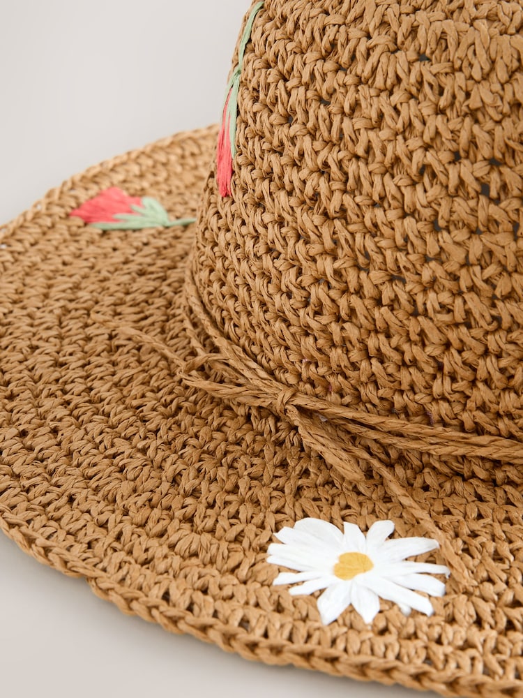 Strawberry/Flower Straw Sun Hat (3mths-13yrs)
