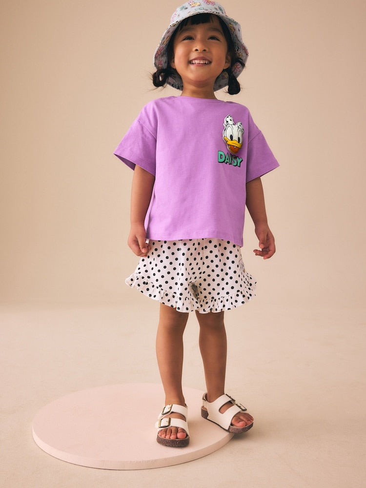 Purple Disney Daisy Duck Shorts Set (3mths-7yrs)