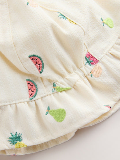 Bright Fruit Embroidered Baby Bucket Hats 2 Pack (0mths-2yrs)