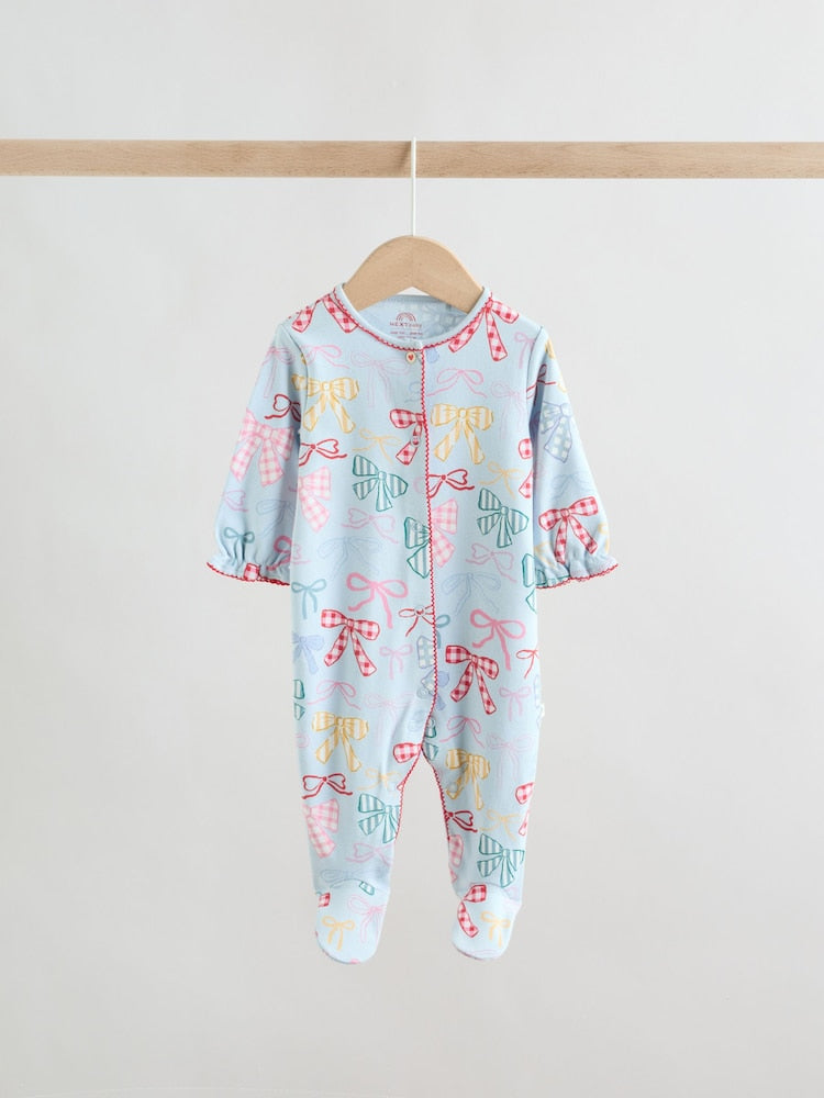 Blue/Pink Sleepsuits 3 Pack (0mths-2yrs)