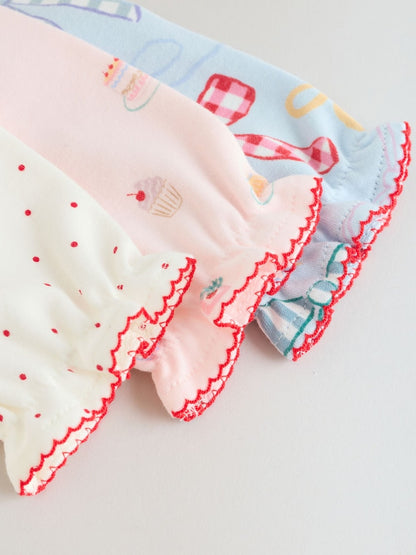 Blue/Pink Sleepsuits 3 Pack (0mths-2yrs)