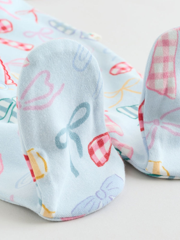 Blue/Pink Sleepsuits 3 Pack (0mths-2yrs)