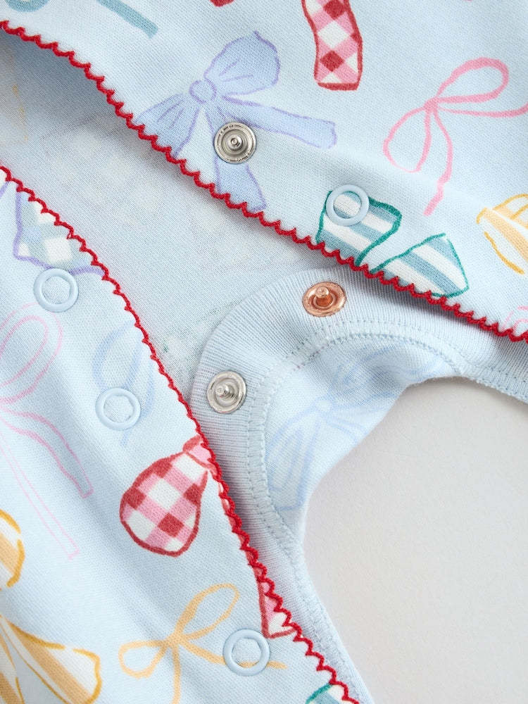 Blue/Pink Sleepsuits 3 Pack (0mths-2yrs)