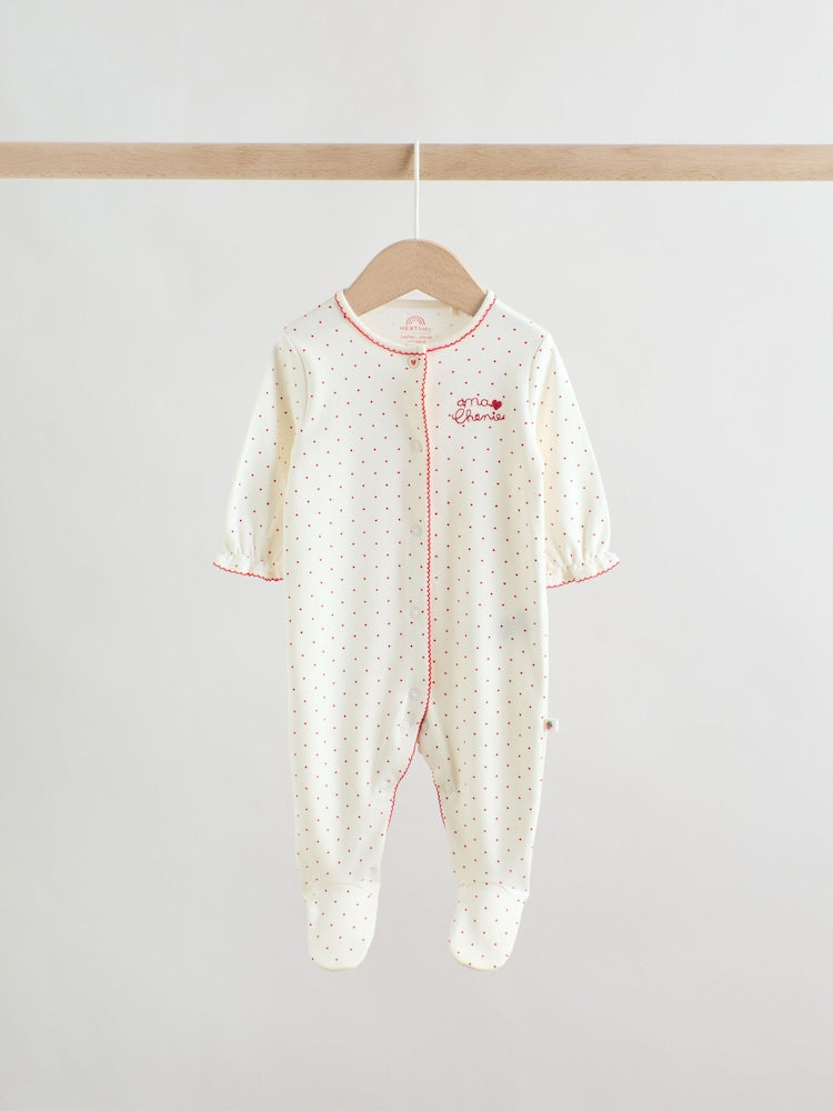 Blue/Pink Sleepsuits 3 Pack (0mths-2yrs)