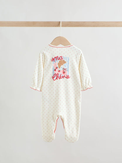 Blue/Pink Sleepsuits 3 Pack (0mths-2yrs)