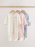 Blue/Pink Sleepsuits 3 Pack (0mths-2yrs)