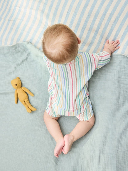 Bright Stripe Woven Baby Shirt Romper (0mths-2yrs)