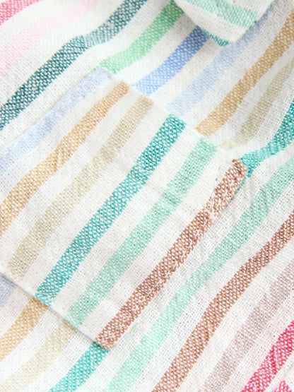 Bright Stripe Woven Baby Shirt Romper (0mths-2yrs)
