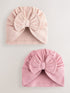 Pink Baby Turbans 2 Pack (0-18mths)