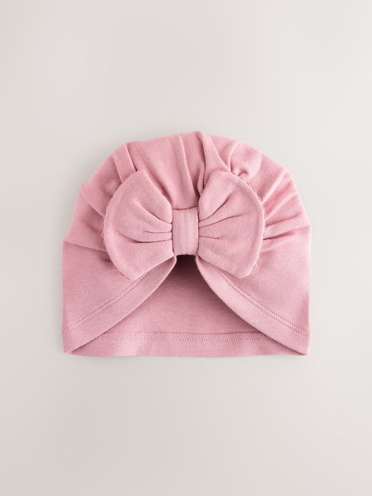 Pink Baby Turbans 2 Pack (0-18mths)