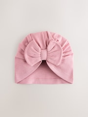 Pink Baby Turbans 2 Pack (0-18mths) - Size 50cm (First Size)