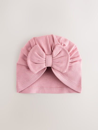 Pink Baby Turbans 2 Pack (0-18mths) - Size 50cm (First Size)