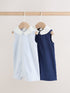 Blue Smart Collar Vest Jersey Baby Rompers 2 Pack - 12-18 Months (80-86cm)