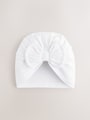 White Baby Turban 2 Pack (0-18mths) - Size 50cm (First Size)