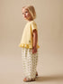 Yellow Flower Wide Leg Trousers Set (3mths-7yrs)