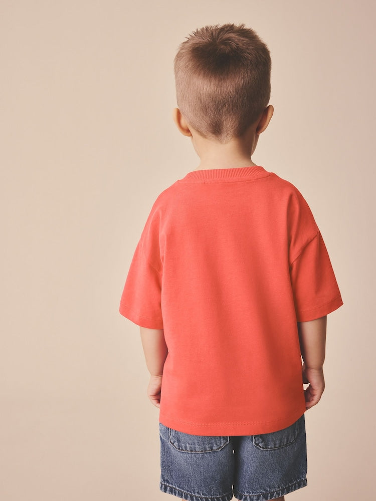 Coral Pink Short Sleeve Plain T-Shirt (3mths-7yrs)