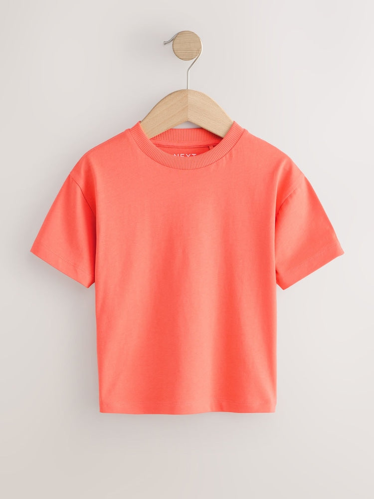 Coral Pink Short Sleeve Plain T-Shirt (3mths-7yrs)