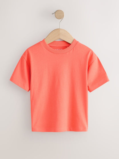 Coral Pink Short Sleeve Plain T-Shirt (3mths-7yrs)