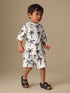 White/Black Palm Trees Short Sleeve All-Over Print T-Shirt and Shorts Set (3mths-7yrs) - Size 3-6 Months (62-68cm) - Default 1