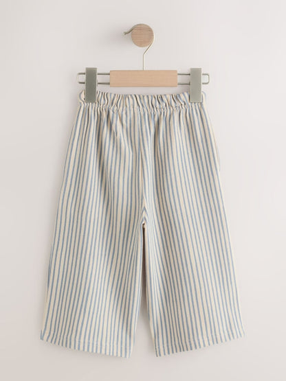 Blue/Ecru Stripe Textured Lightweight Joggers (3mths-7yrs) - Size 3-6 Months (62-68cm)