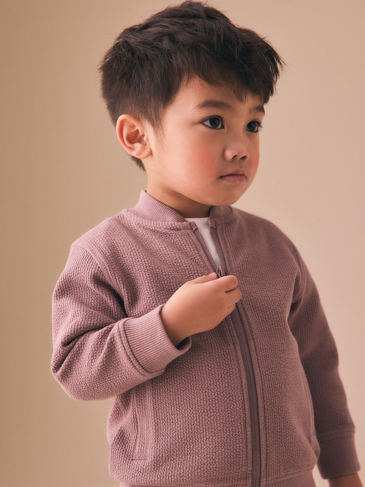 Dark Pink Jersey Bomber and Shorts Set (3mths-7yrs)