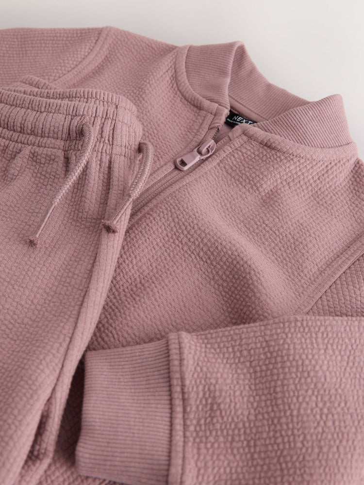 Dark Pink Jersey Bomber and Shorts Set (3mths-7yrs)