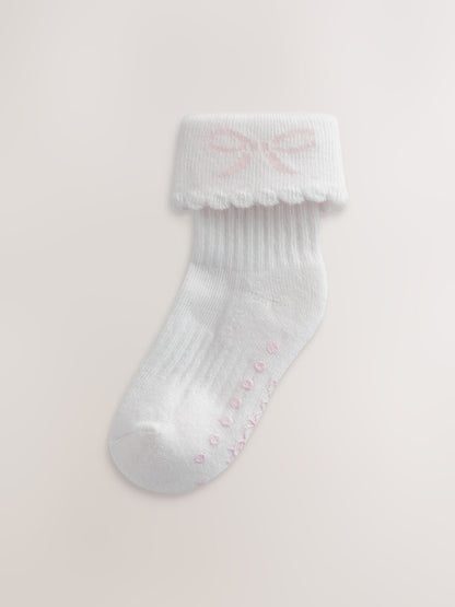 Baker by Ted Baker 3 Pack Baby Gripper Pink Socks - Size Up To 3 Months (50 - 62cm)