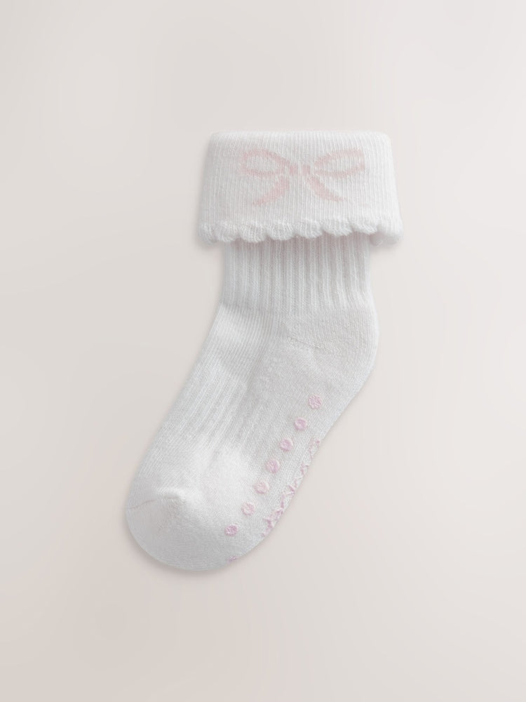 Baker by Ted Baker 3 Pack Baby Gripper Pink Socks