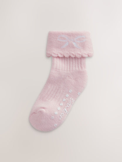 Baker by Ted Baker 3 Pack Baby Gripper Pink Socks